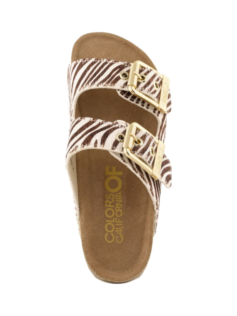 Colors of california Ciabatta Donna Pony Hair Two Buckle Sandal HC.BIO502 ZEB