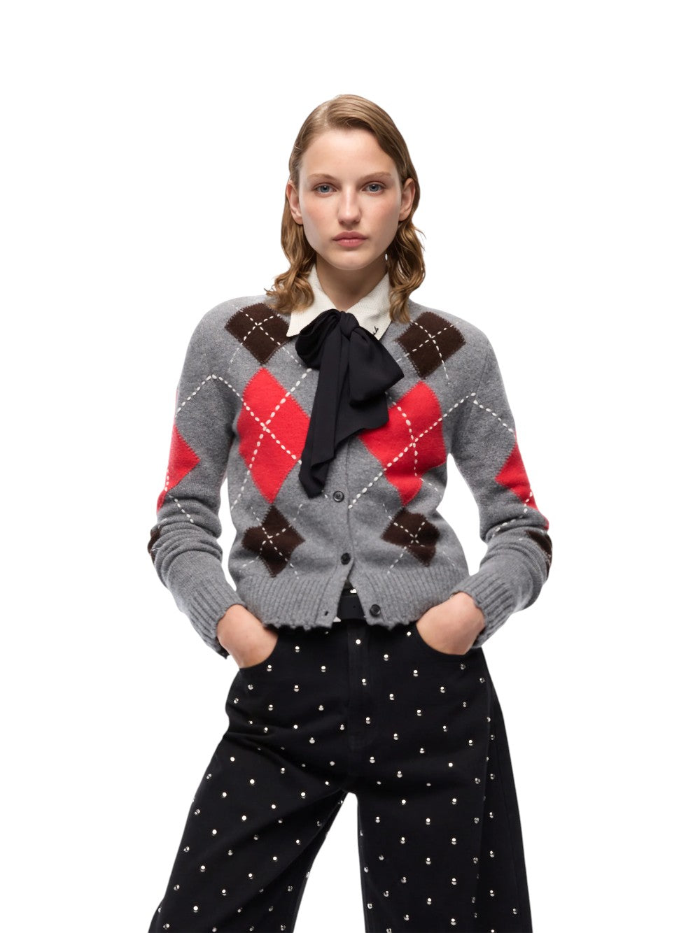 Pinko Maglia Donna CARDIFF CARDIGAN ARGYLE CON CL 107284A3IE IL1