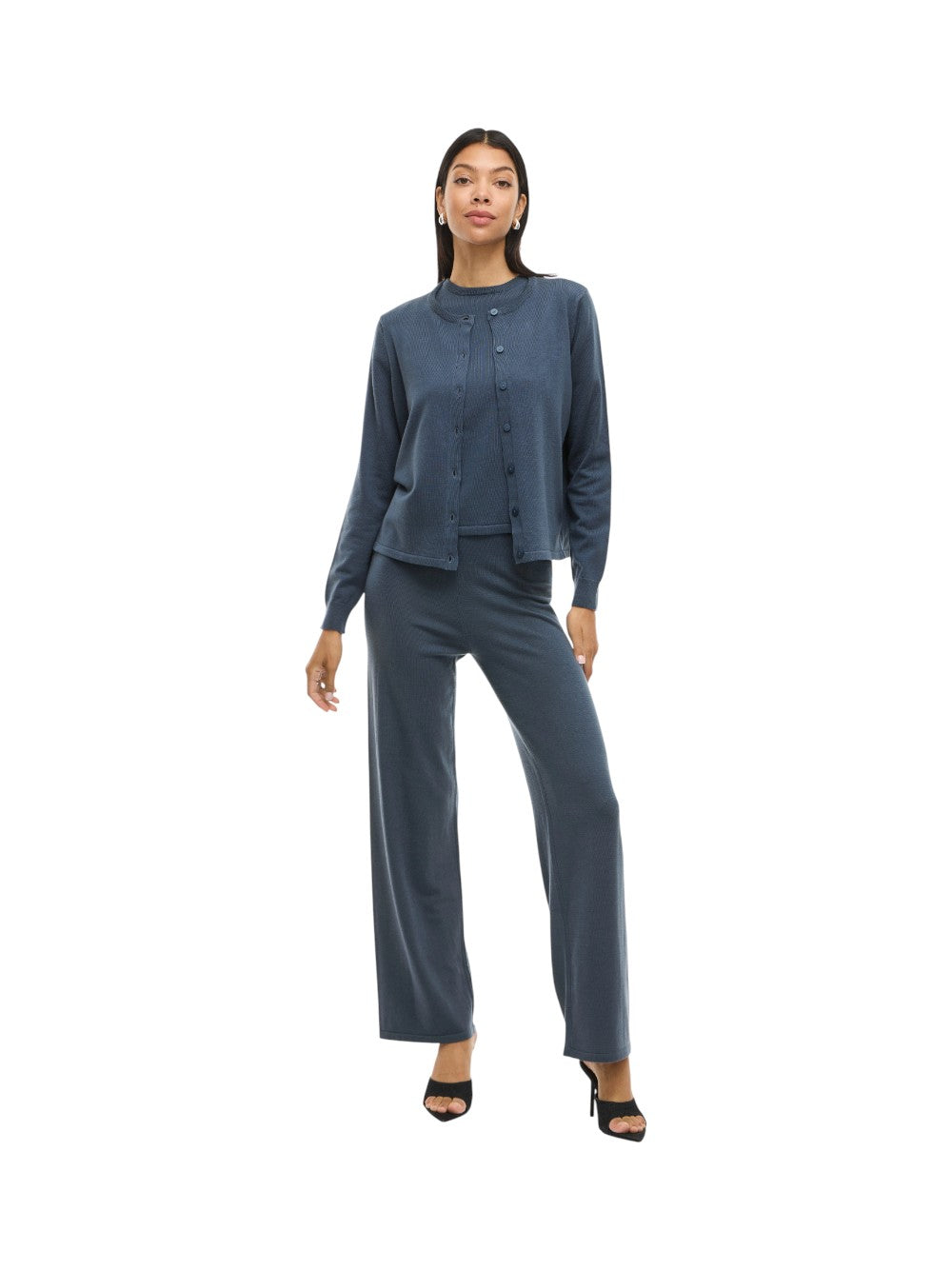 VILA Cardigan Donna VILIPSA L/S O-NECK KNIT CARDIGAN/PB/R 14108151