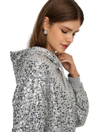 ONLY Felpa Donna ONLJADA L/S SEQUINS HOOD SWT 15358838
