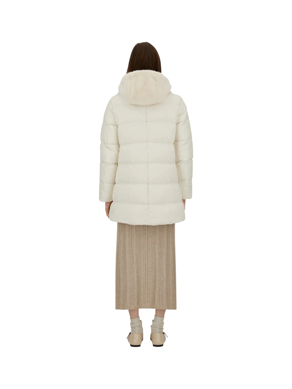 Herno GIUBBINO Donna A-SHAPE IN RASO CON PETTORINA IN FAUX FUR PI001934D12170Z
