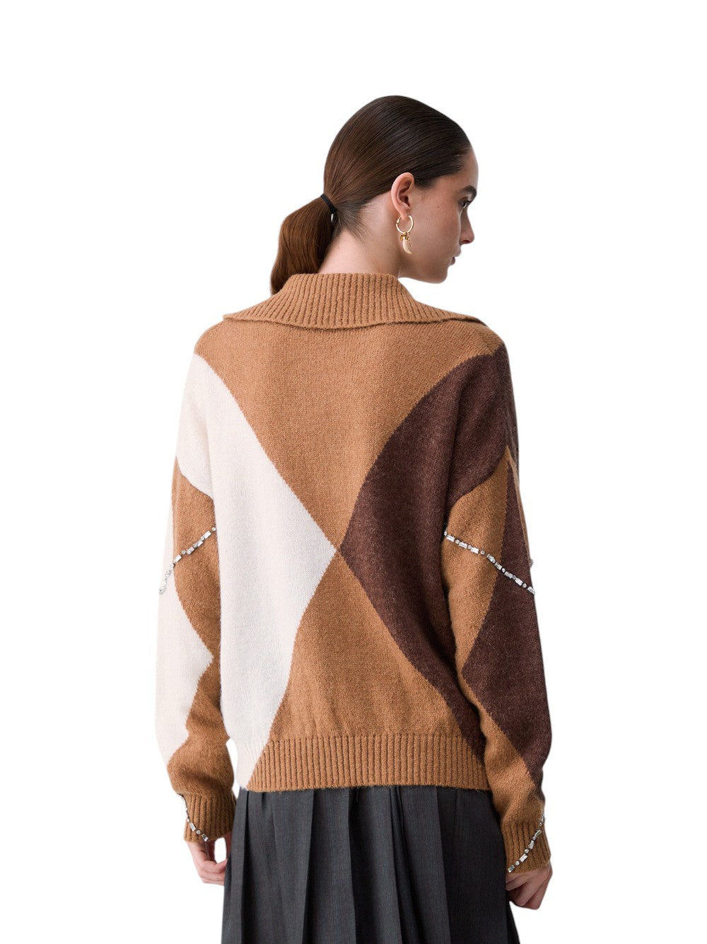 Liu Jo Maglia Donna MAGLIA CHIUSA M/L ARGYLE WF6182MA15R L9516