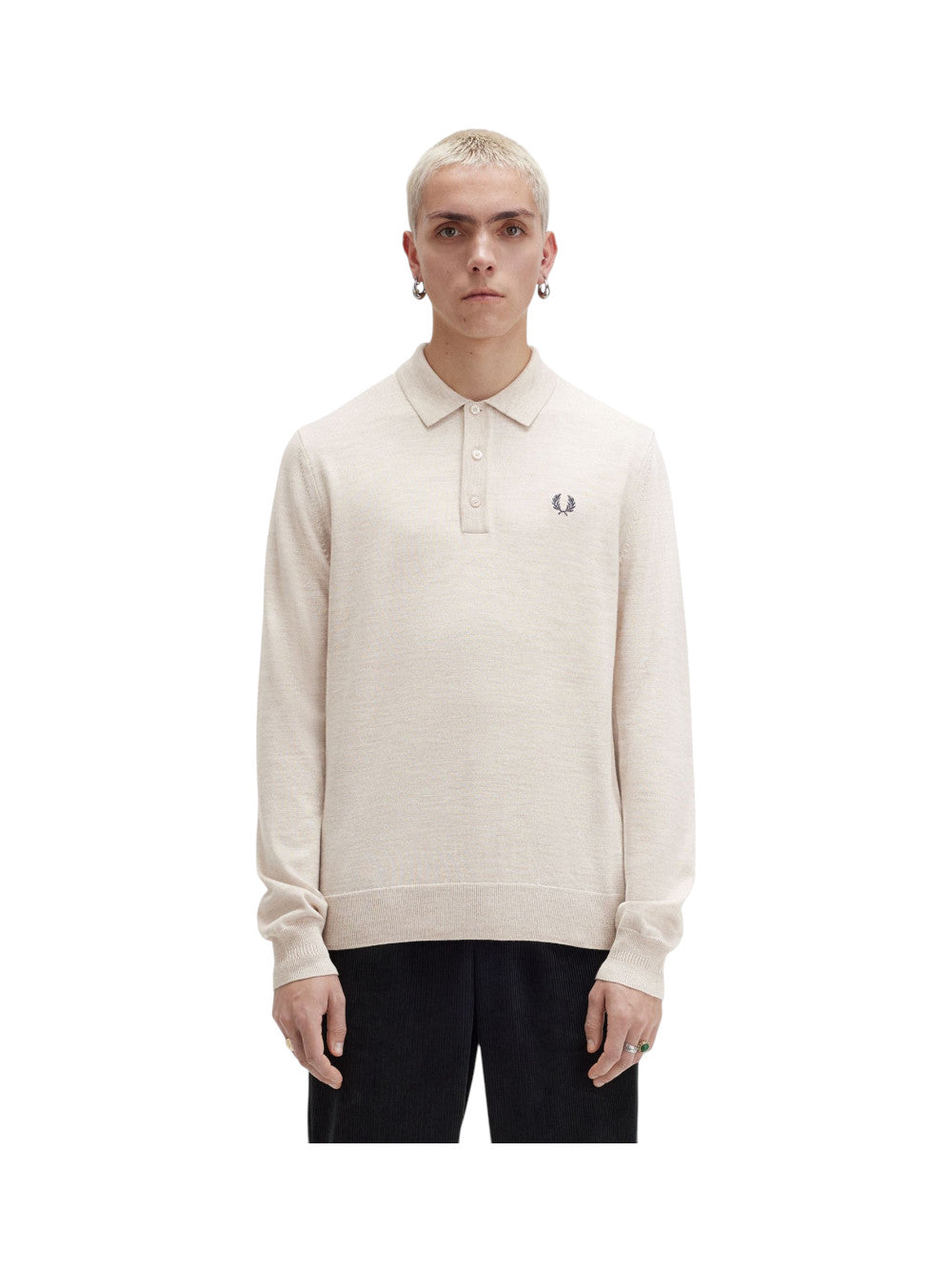 Fred Perry Polo Uomo FP CLASSIC KNITTED SHIRT LS K4535 X23