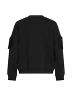 VILA Felpa Donna VIREFLECT L/S O-NECK FRINGE SWEATSHIRT/R 14109498