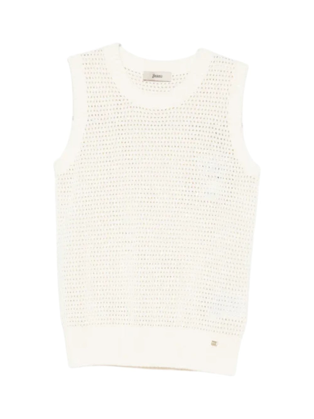 Herno Top Donna Canotta Traforata In Cotone Seta MG000233D721371001
