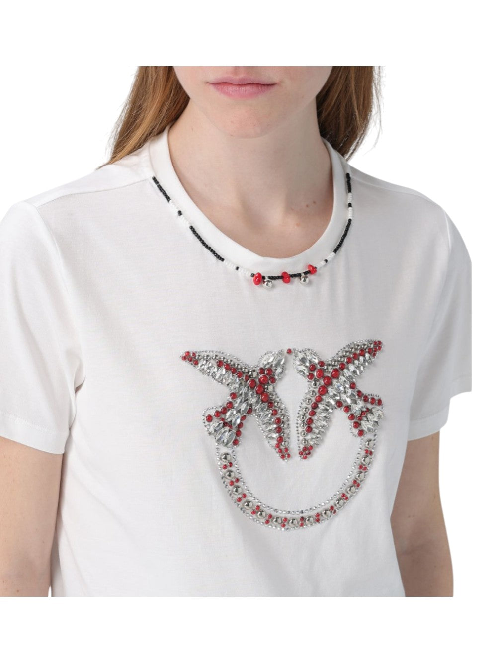 Pinko Top Donna FIDENZA T-SHIRT JERSEY LOGO RI 107094A3C7ZR2