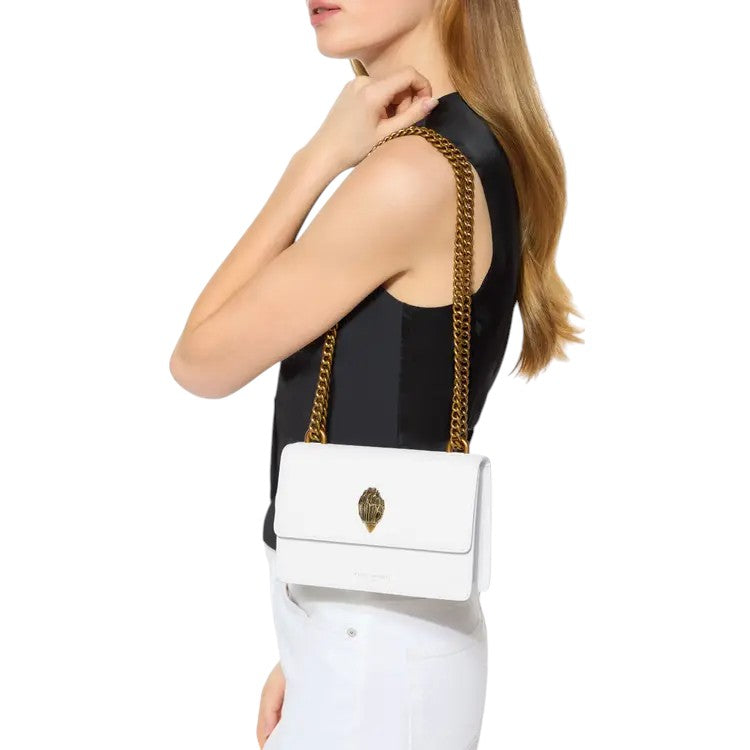 Kurt Geiger borsa Donna 690-SHOREDITCH SM CROSS BODY-WHITE-LEATHER