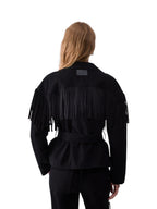 Liu Jo Giubbotto Donna GIUBBIndiaO CHIODO CON FRANGE UF6227D0393 88000
