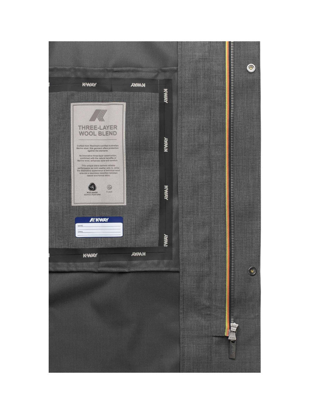 K-Way GIUBBINO Uomo POIROL 3L WOOL K21474W  BB5