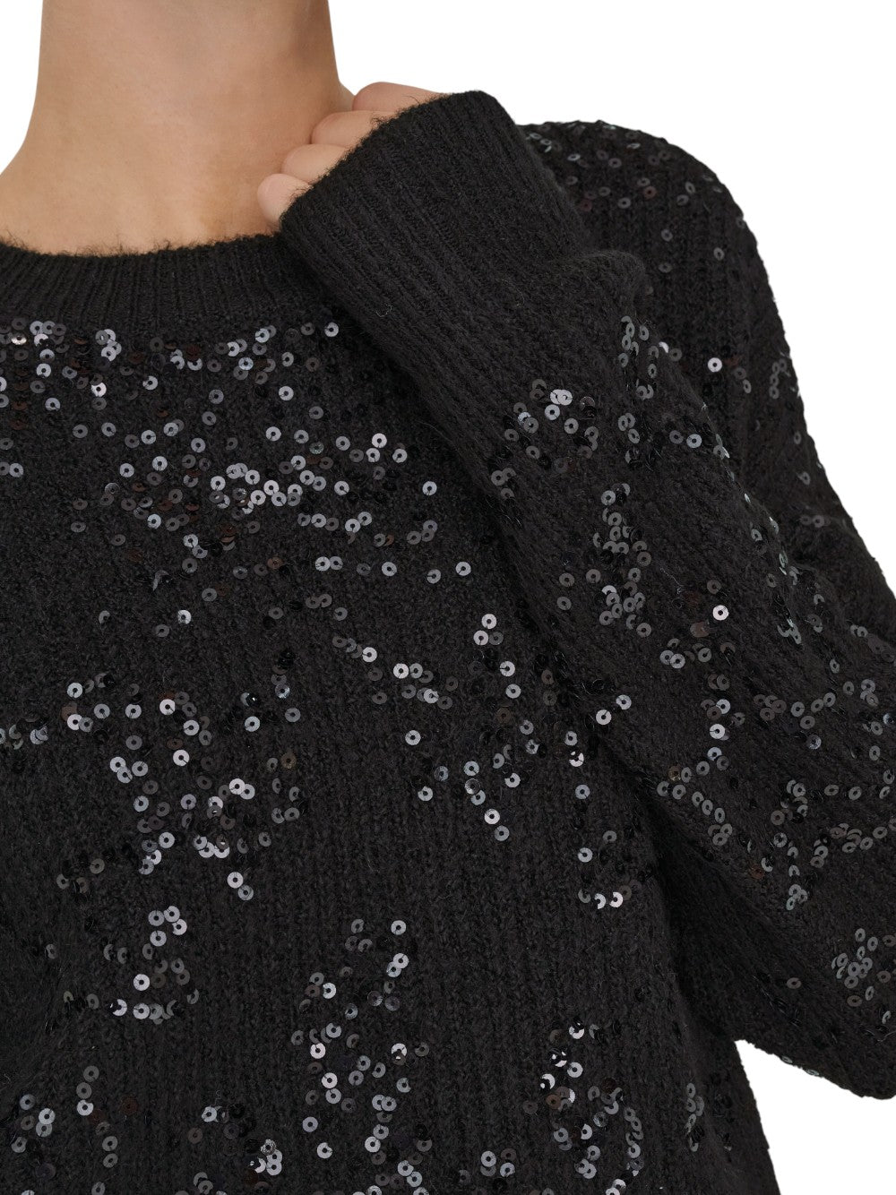 ONLY Maglia Donna ONLALTA LS SEQUIN O-NECK KNT 15353230