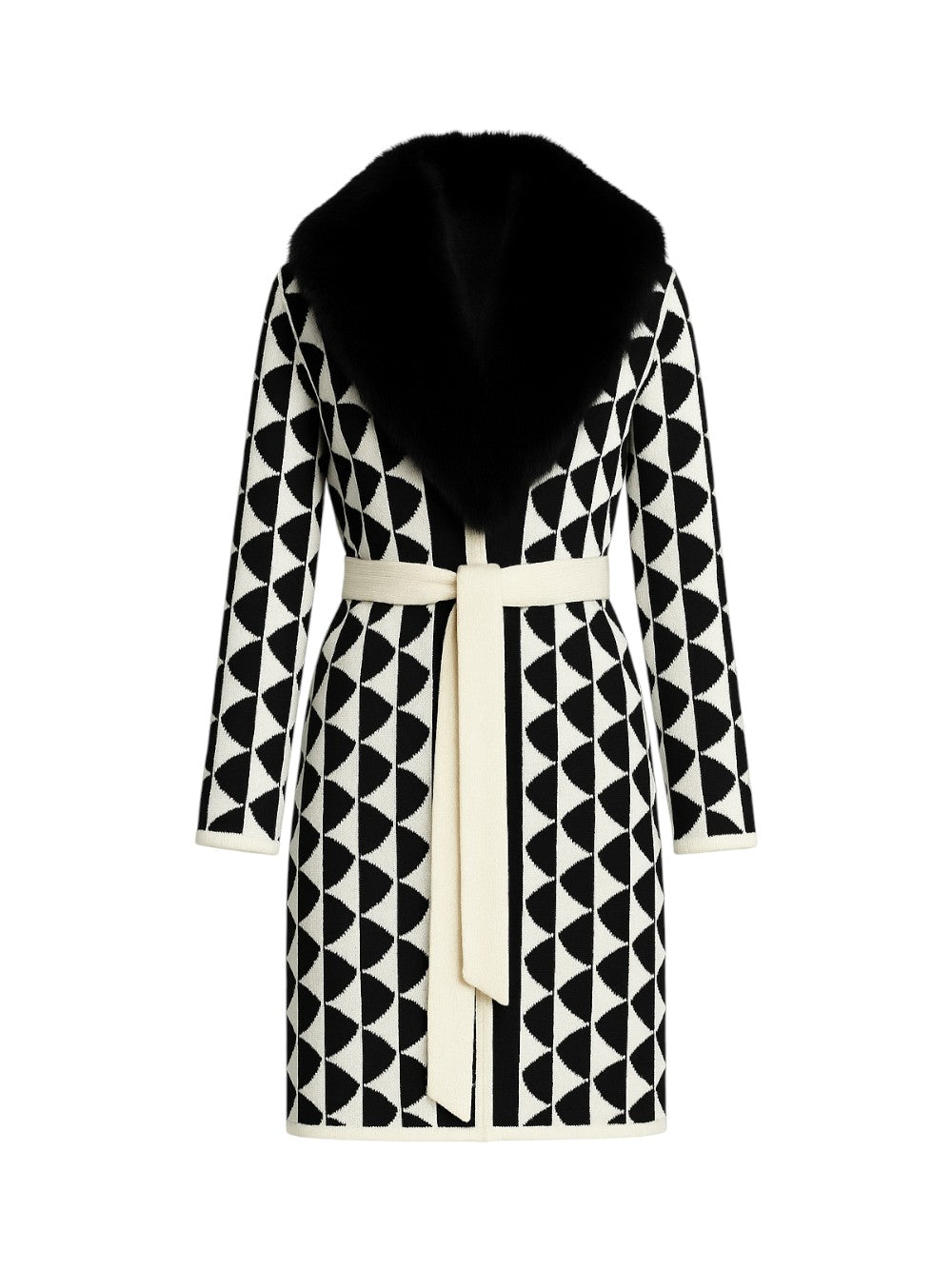 Yes London Cardigan Donna Cardigan Collo Volpe M/22VO