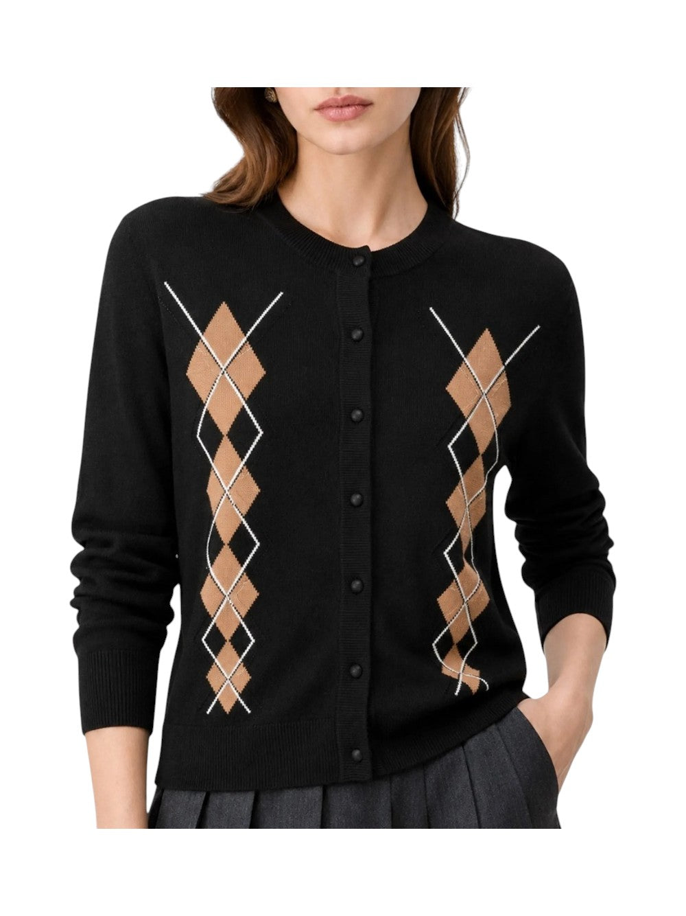 Liu Jo Maglia Donna CARDIGAN DISEGNO ARGYLE WF6288MA16R L9207