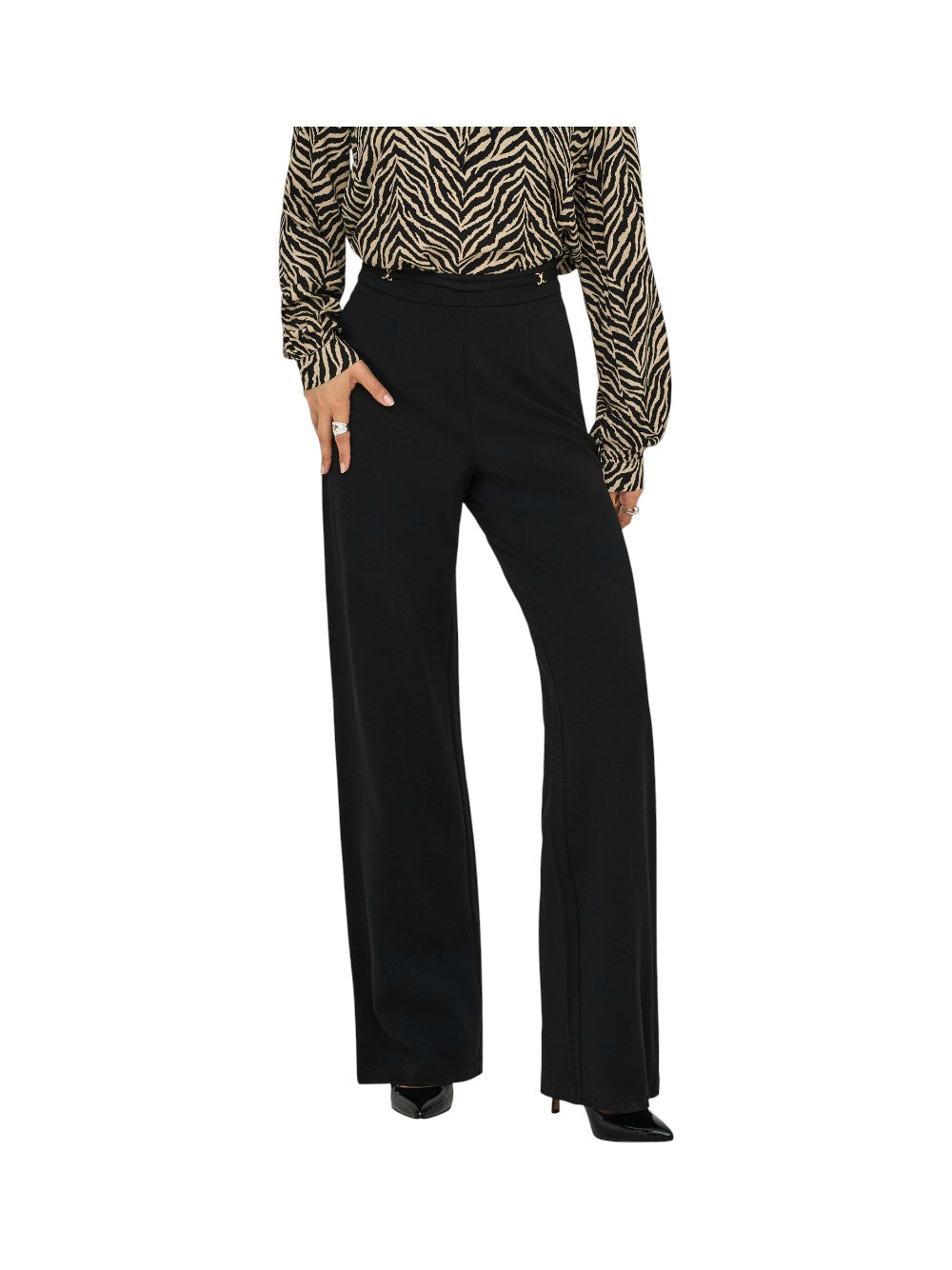 ONLY Pantalone Donna ONLPOPTRASH LIFE HW BELT WIDE PANT PNT 15353586