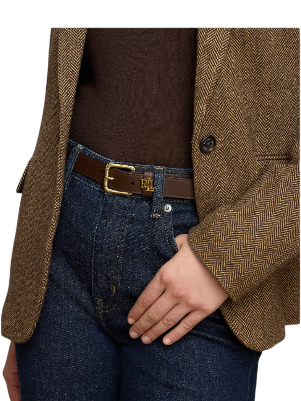 Lauren Ralph Lauren Cintura Donna LGO KPPER 25-BELT-SKINNY 412968763013