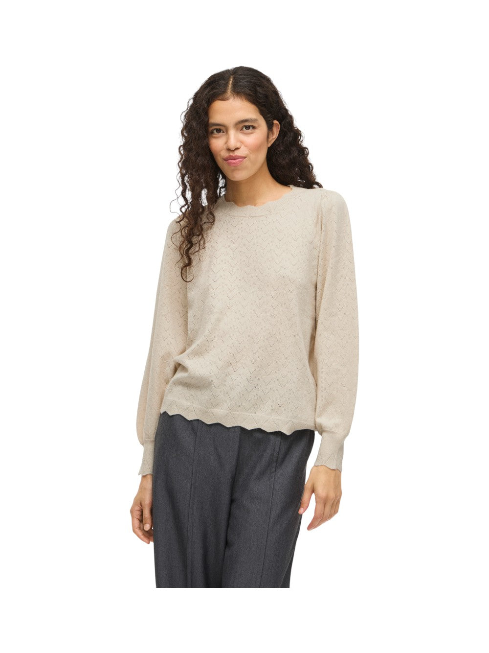 VILA Maglia Donna VIEMI O-NECK L/S KNIT TOP/TES 14109653