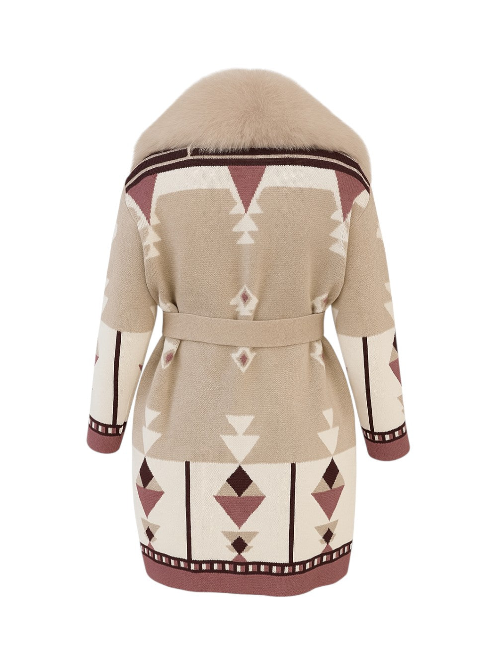 Yes London Cardigan Donna Cardigan Collo Volpe M/24VO