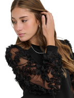 ONLY Felpa Donna ONLLAVIN L/S O-NECK MIX SWT 15362196