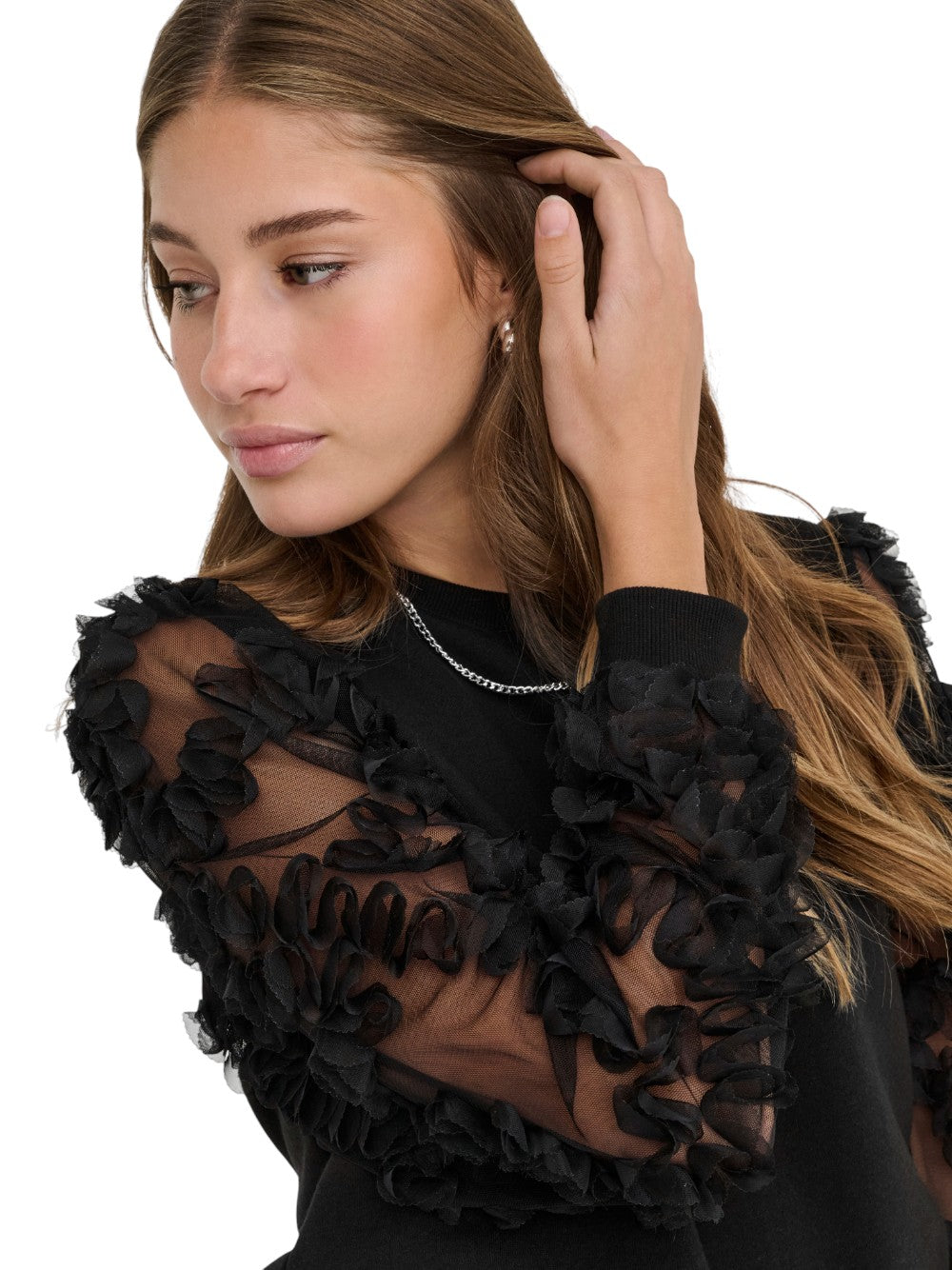 ONLY Felpa Donna ONLLAVIN L/S O-NECK MIX SWT 15362196