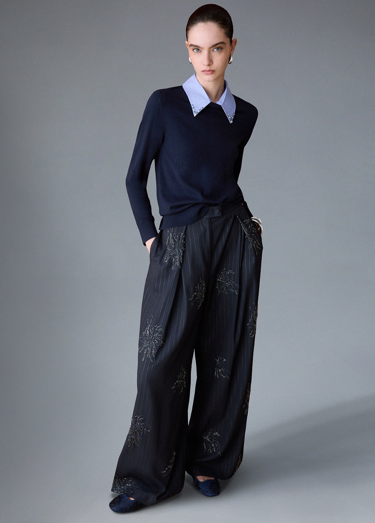 Liu Jo Pantalone Donna PANT.TS AMPIO RICAMATO CF6085T826A D3074