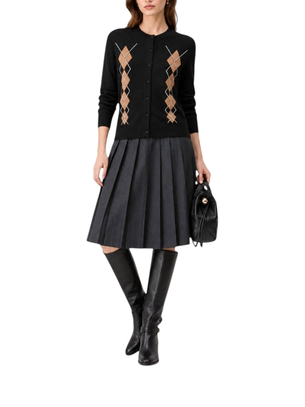 Liu Jo Maglia Donna CARDIGAN DISEGNO ARGYLE WF6288MA16R L9207