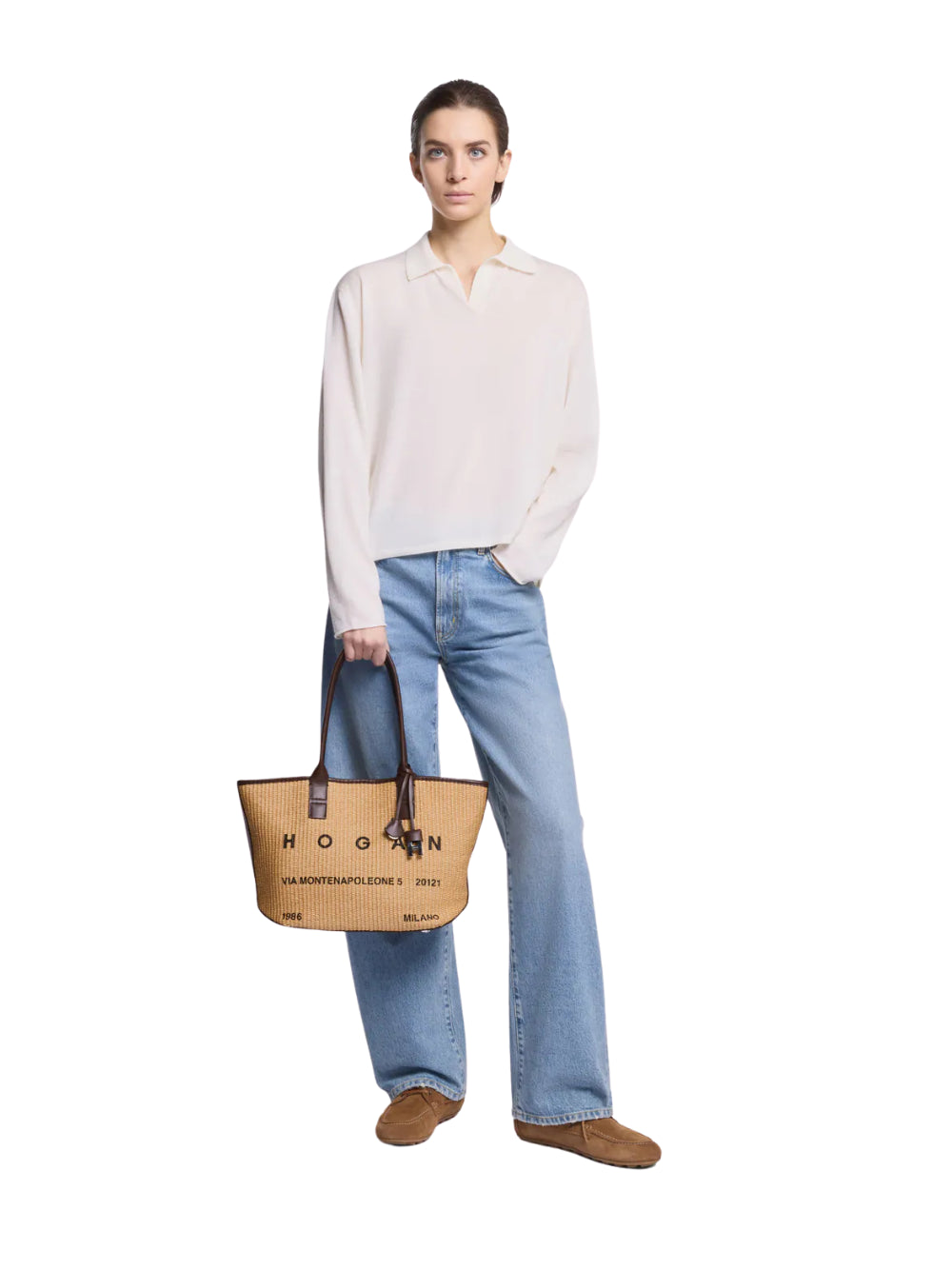 Hogan Borsa Donna ADDRESS SHOPPING PICCOLA TESS RAFIA KBW01TA3200UYI 7E06