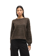 VILA Maglia Donna VIRYLEIGH O-NECK L/S KNIT TOP/TES 14108860