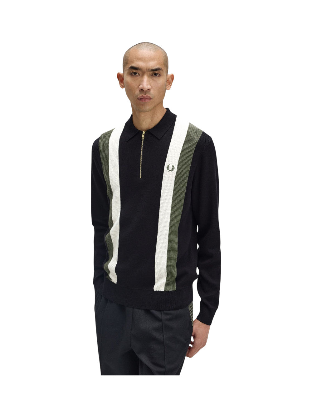 Fred Perry Polo Uomo FP MULTI TEXTURE LS KNITTED SHIRT K1354 102