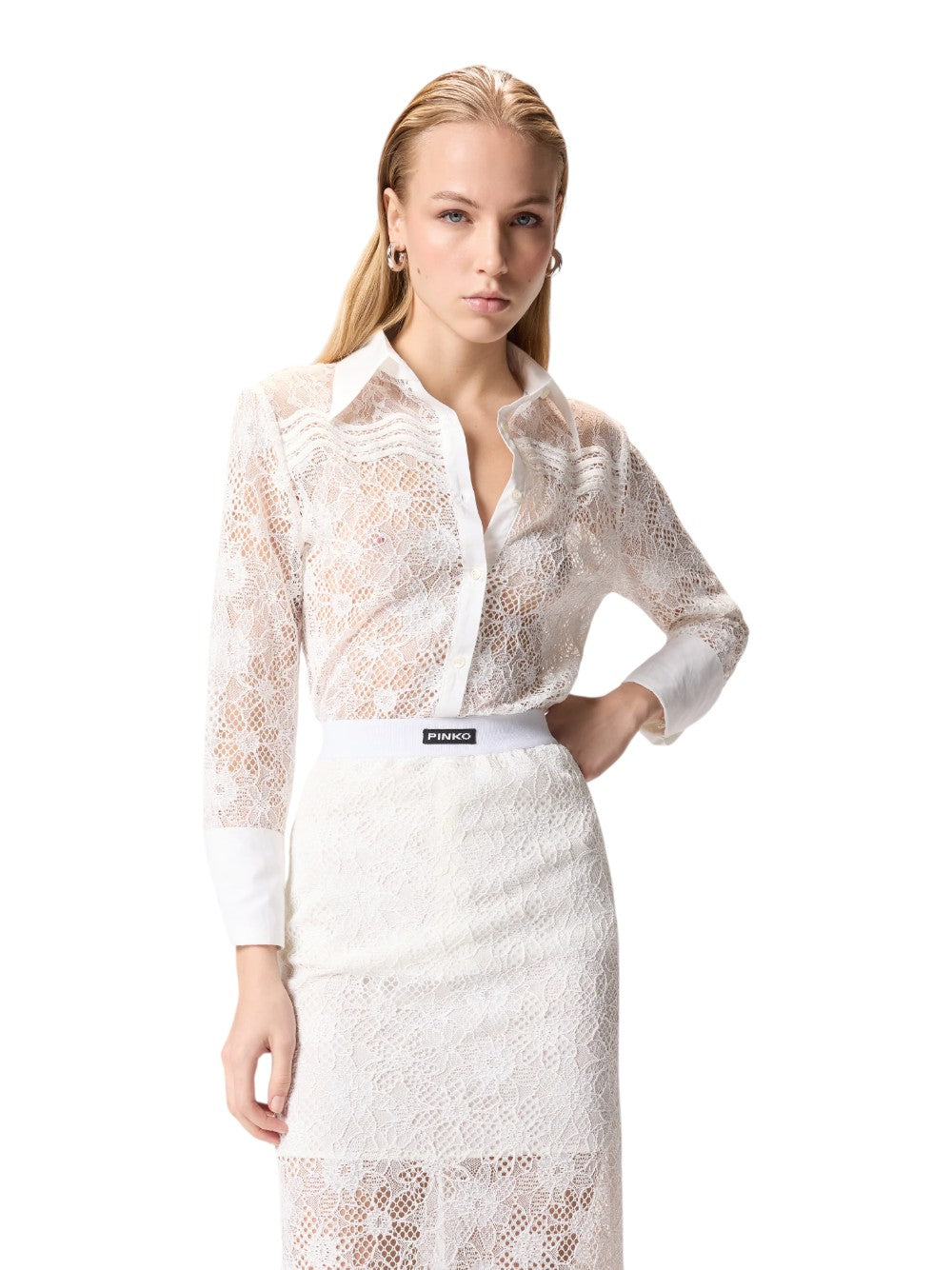 Pinko Camicia Donna COLINE CAMICIA PIZZO REBRODE 106600A381Z05