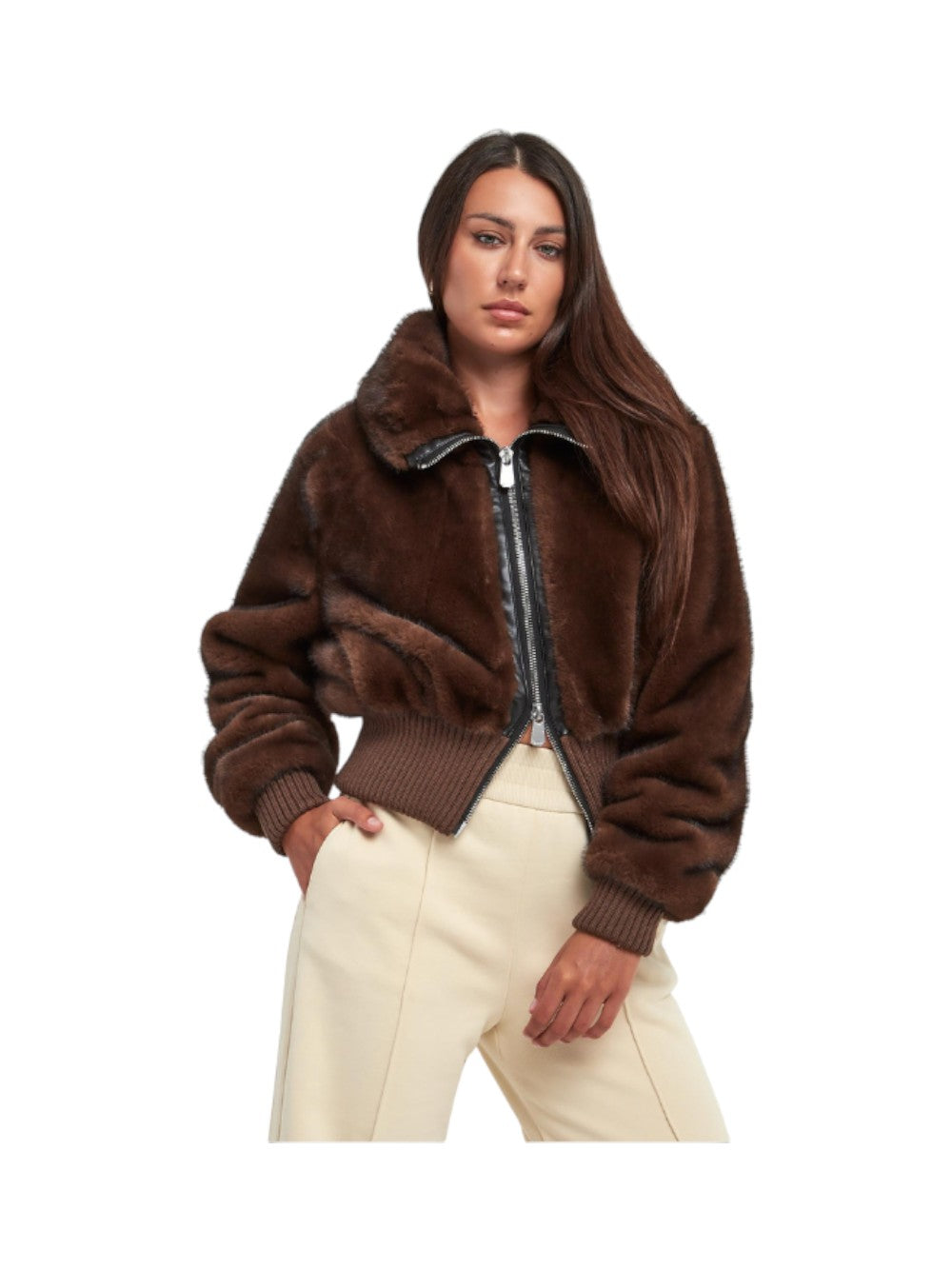 Pinko Simil Pelliccia Donna BAGELS BOMBER 105399A2PI D49