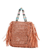 Kurt Geiger Borsa Donna Kurt Mini Tote Fringe-Orange-Others 5568891999 91