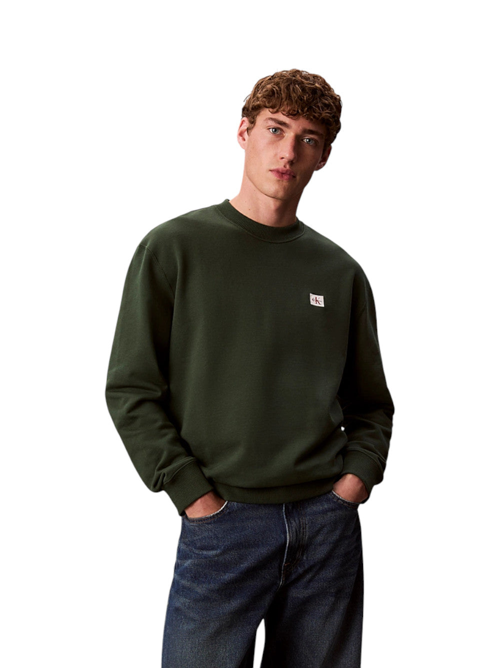 Calvin Klein Felpa Uomo 350TERRY BADGE LV04RC273G