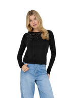 ONLY Maglia Donna ONLSTARRY LS SEQUIN O-NECK KNT 15359242