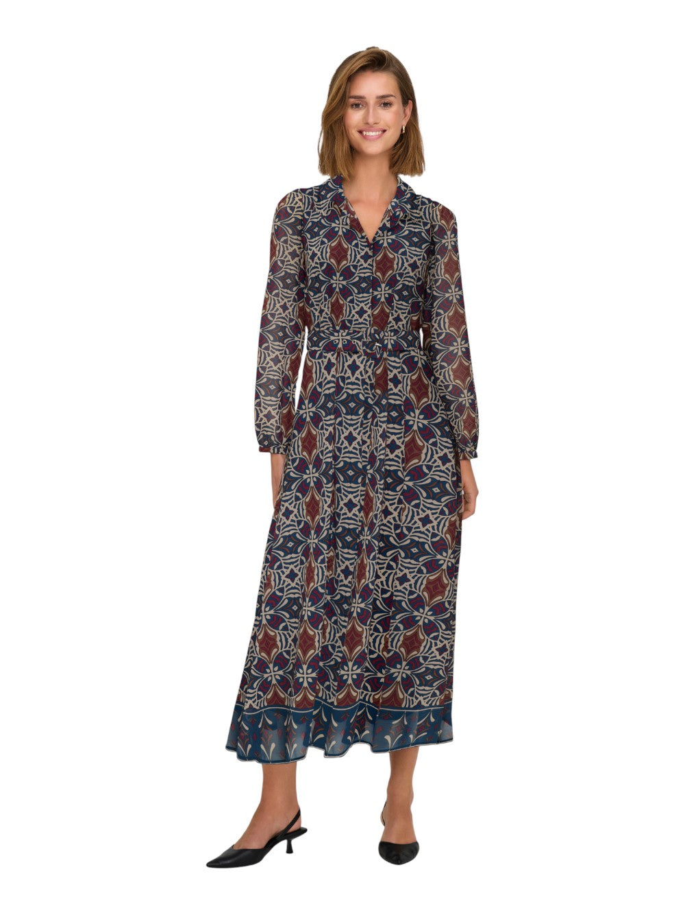 ONLY Abito Donna ONLSTAR LIFE L/S BUCKLE SHIRT DRESS WVN 15335346