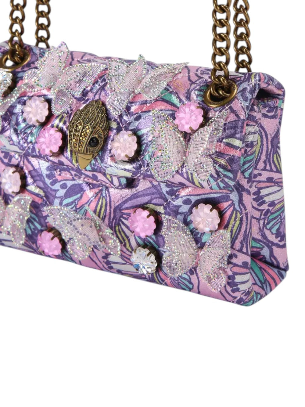 Kurt Geiger Borsa Donna Mini Kensington Butterfly-Lilac-Fabric 5588595609 95