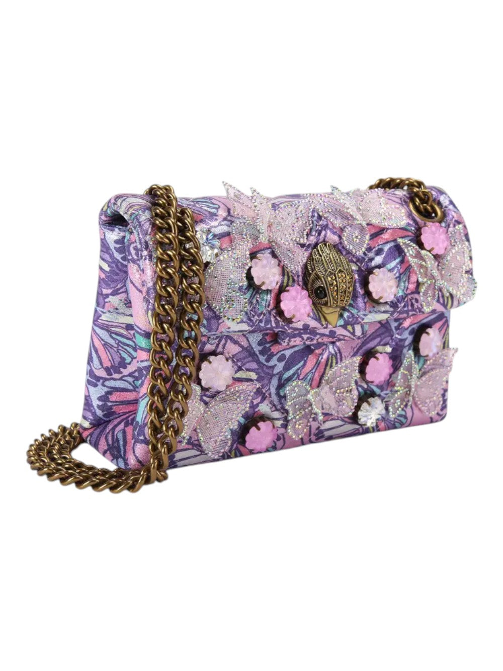 Kurt Geiger Borsa Donna Mini Kensington Butterfly-Lilac-Fabric 5588595609 95