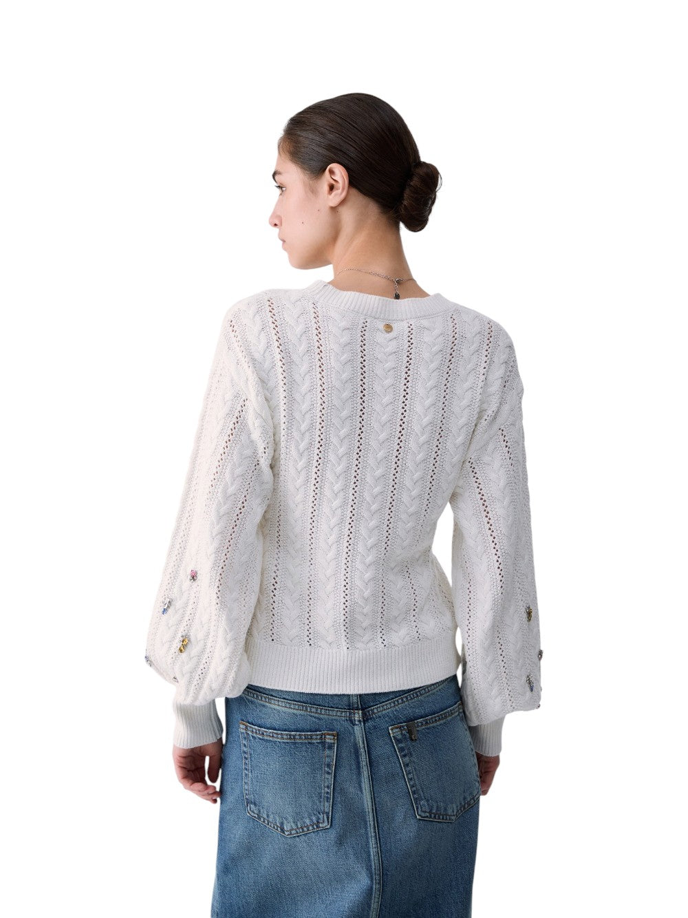 Liu Jo Maglia Donna ECS MAGLIA CHIUSA M/L TRECCE WF6090MS051 10701
