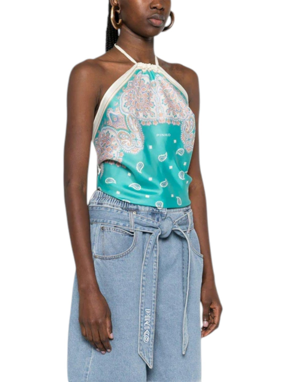 Pinko Top Donna SYNCHRO TOP TWILL STAMPA BANDA 106732A38GSZ4
