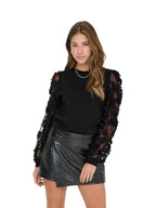 ONLY Felpa Donna ONLLAVIN L/S O-NECK MIX SWT 15362196