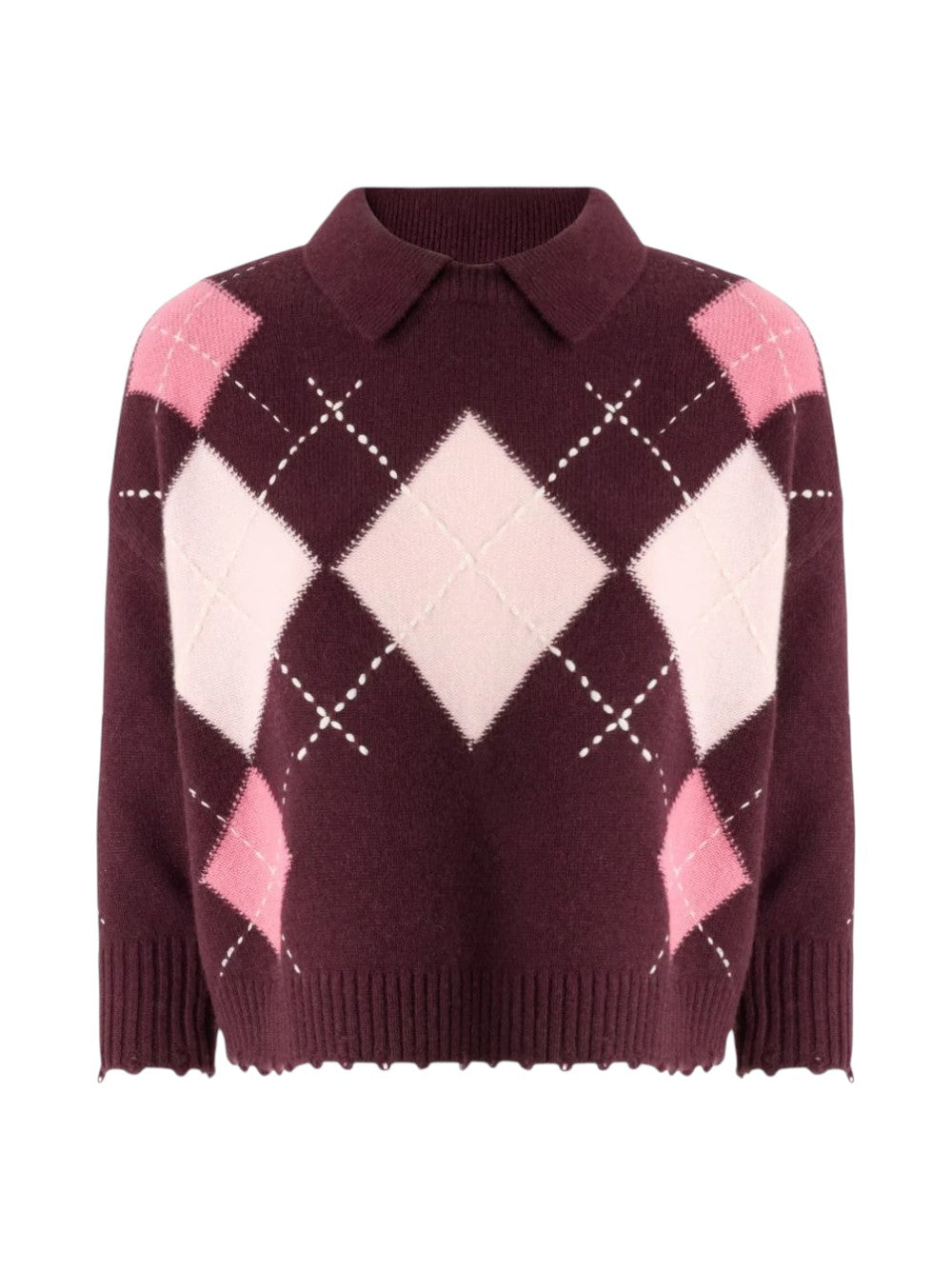 Pinko Maglia Donna CORK POLO ARGYLE CON CLOTH STI 107286A3IE YN2