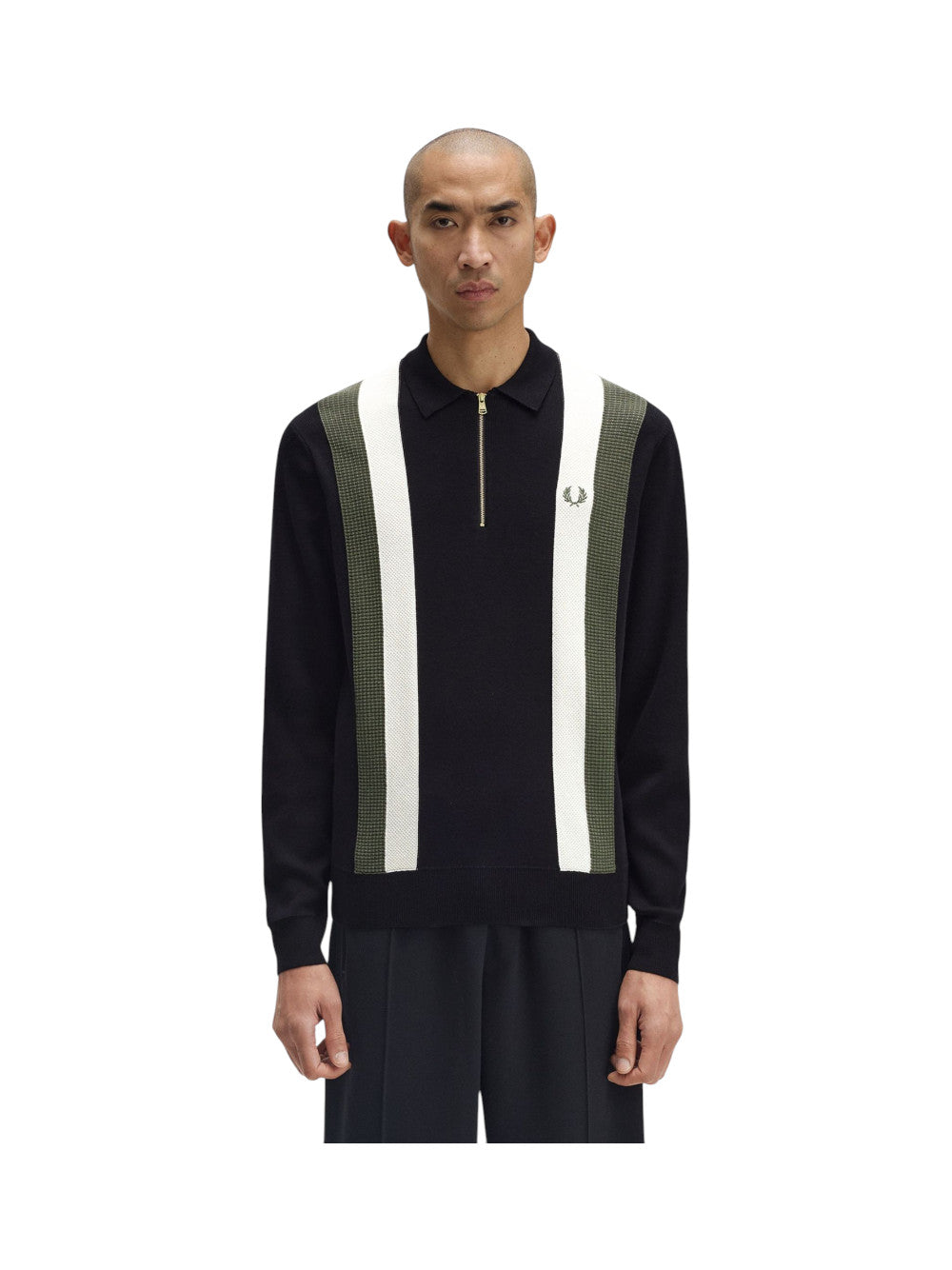 Fred Perry Polo Uomo FP MULTI TEXTURE LS KNITTED SHIRT K1354 102