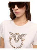 Pinko T-SHIRT Donna QUENTIN T-SHIRT JERSEY RICAMO 100535A3JP C21