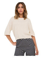 ONLY Maglia Donna ONLTHEA SS O-NECK PULLOVER KNT 15353023