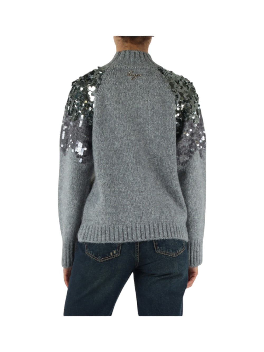 Liu Jo Maglia Donna MAGLIA CHIUSA M/L RICAMO PAILL CF6258MA63S 02050