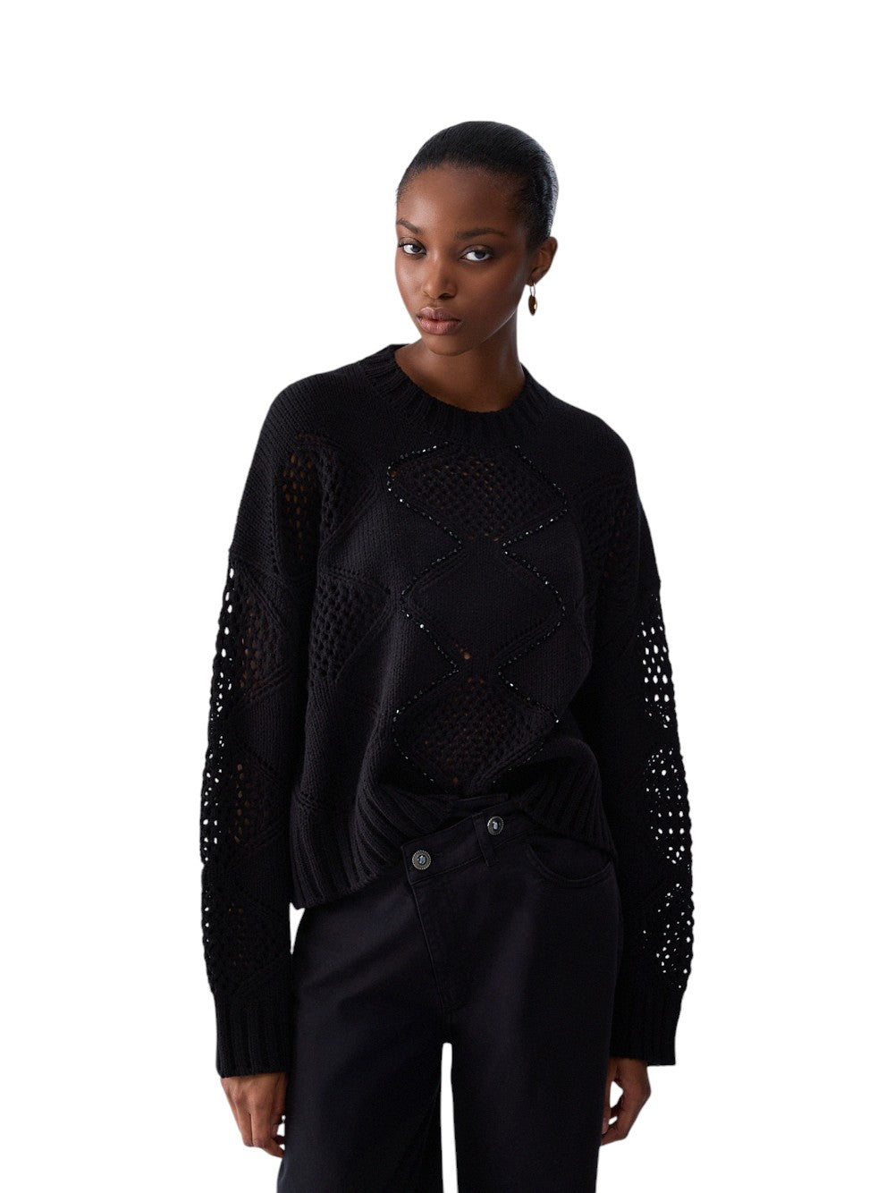 Liu Jo Maglia Donna MAGLIA CORTA CON RICAMO WF6286MA37R 22222
