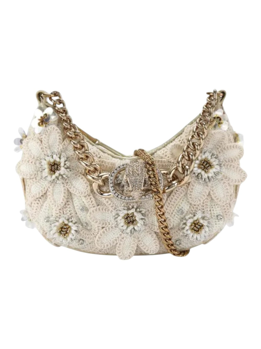 Kurt Geiger Borsa Donna Sm Chelsea Chain Hobo-Cream Comb-Fabric 4354645609 45