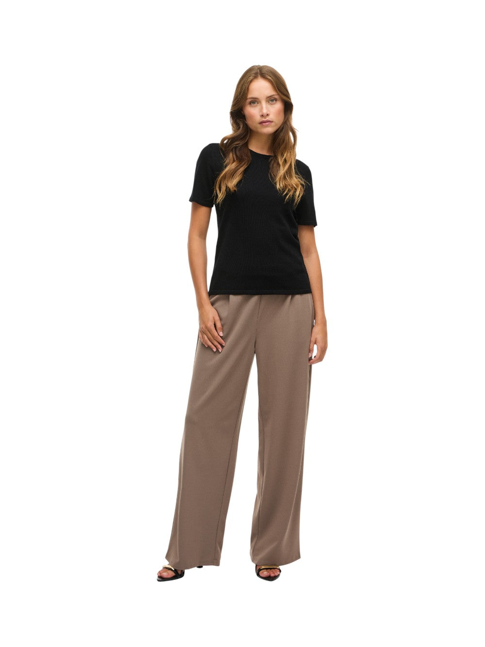 VILA T-shirt Donna VILIPSA 2/4 O-NECK KNIT TOP/PB/R 14108149