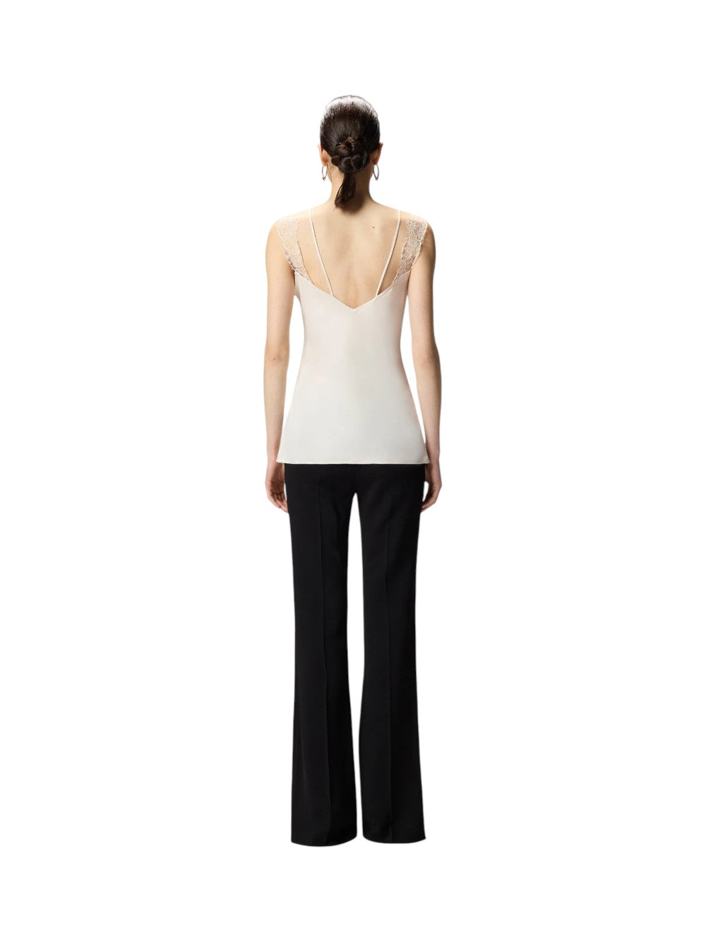Pinko Top Donna LYDIA TOP TWILL CON PIZZO 106623A385P97