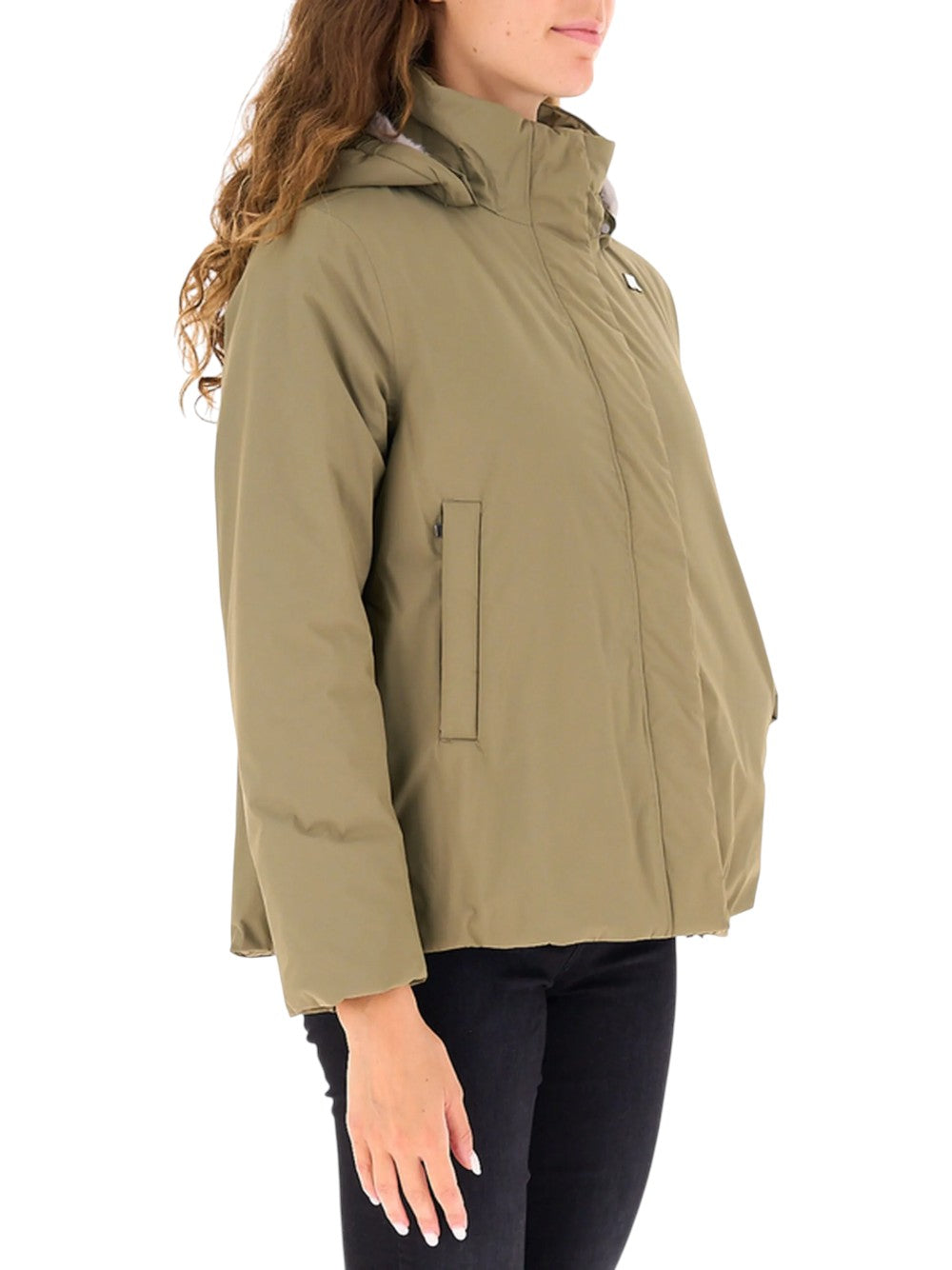 K-Way GIUBBINO Donna MARLETTE TWILL SOFT BEAVER K8144BW DC9
