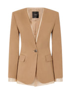 Pinko Giacca Donna Blazer elegante in lino e organza di seta Gallina Giacca