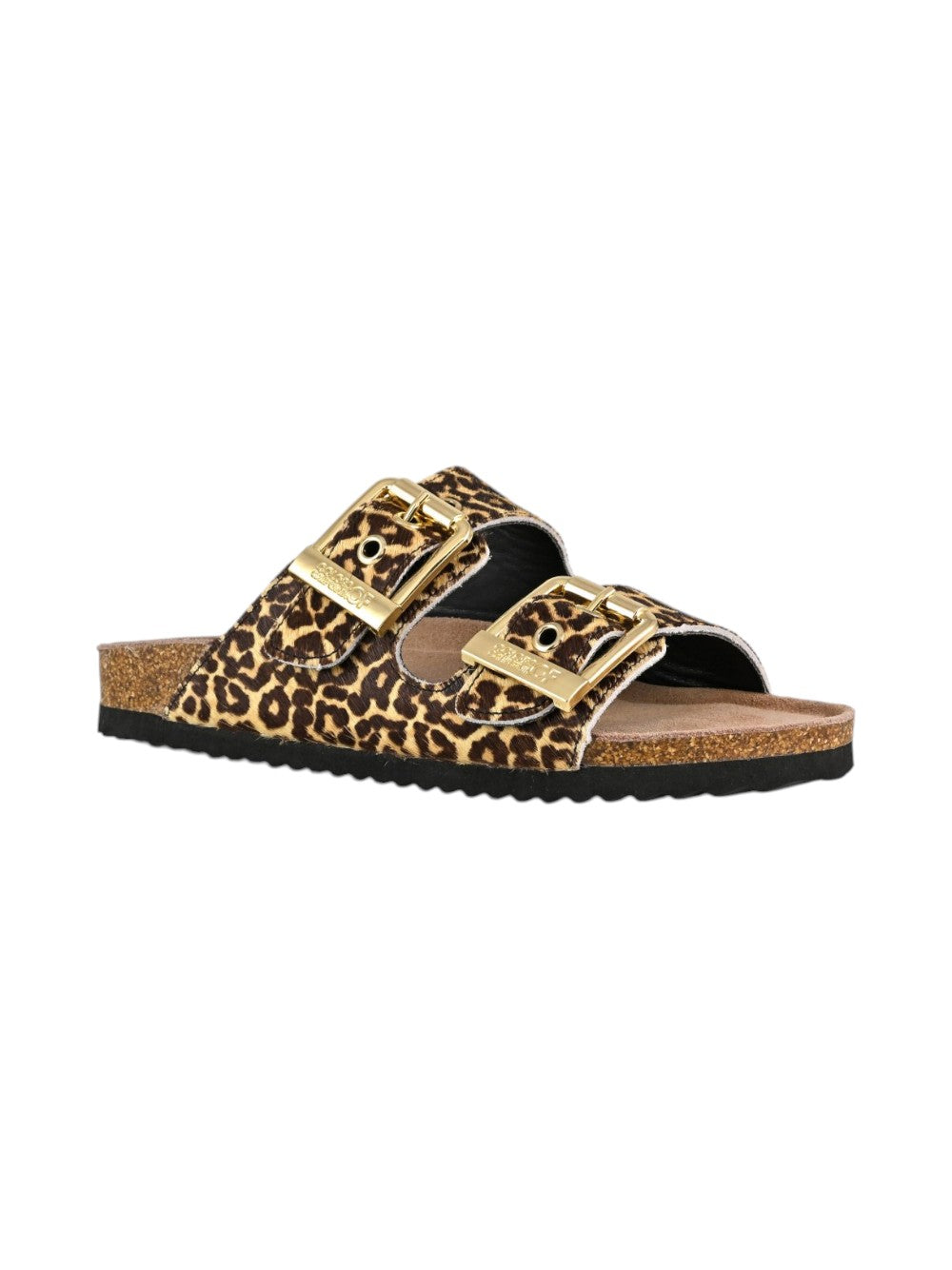 Colors of california Ciabatta Donna Pony Hair Two Buckle Sandal HC.BIO502 LEO